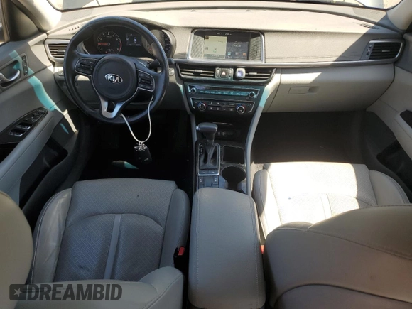 2016 Kia Optima EX with VIN 5XXGU4L35GG004327, listed as a Copart auction lot 54402855 with 92,659 mi miles and Salvage Title. Bid and sale history available at carsss.com. Image 8.