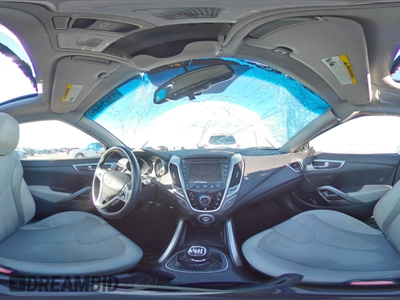2012 Hyundai Veloster w/Gray Int with VIN KMHTC6AD2CU074277, listed as a Copart auction lot 44045205 with 180,489 mi miles and Salvage title. Bid and sale history available at DreamBid. Image 12.
