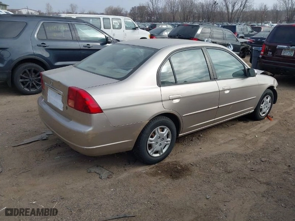 2002 Honda Civic LX with VIN 1HGES16612L042486, listed as a IAAI auction lot 41908839 with 1 mi miles. Bid and sale history available at carsss.com. Image 4.