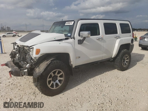 2007 Hummer H3 SUV with VIN 5GTDN13E278167626, listed as a Copart auction lot 86366074 with 128,668 mi miles and Salvage Title. Bid and sale history available at DreamBid. Image 1.