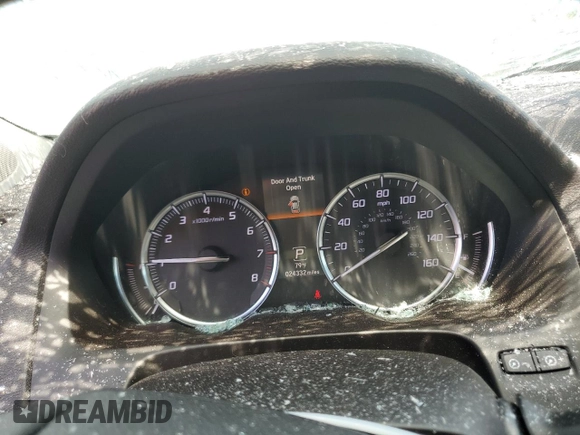 2020 Acura TLX w/Technology Pkg with VIN 19UUB2F49LA005036, listed as a Copart auction lot 56857254 with 24,332 mi miles and Salvage Title. Bid and sale history available at carsss.com. Image 9.