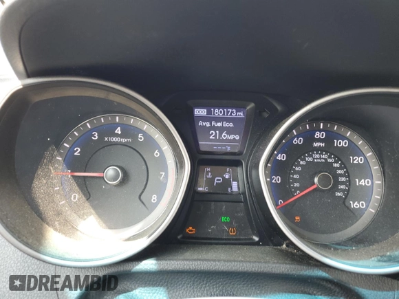 2016 Hyundai Elantra with VIN KMHD35LH1GU325584, listed as a Copart auction lot 55480185 with 180,173 mi miles and Salvage Title. Bid and sale history available at DreamBid. Image 9.