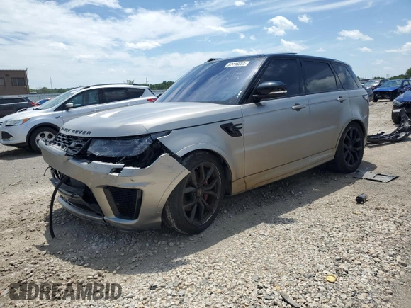 2018 Land Rover Range Rover Sport SVR with VIN SALWZ2SE9JA184718, listed as a Copart auction lot 62116664 with 89,605 mi miles and Salvage Title. Bid and sale history available at carsss.com. Image 1.