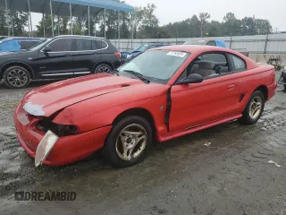 1996 Ford Mustang with VIN 1FALP4047TF193841, listed as a Copart auction lot 71792824 with 95,116 mi miles and Salvage Title. Bid and sale history available at carsss.com. Image 1.