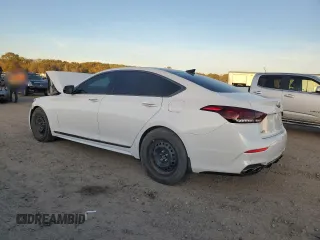 2019 Genesis G80 3.3T Sport with VIN KMTFN4JB3KU314709, listed as a Copart auction lot 80908864 with 51,196 mi miles and Salvage Title. Bid and sale history available at carsss.com. Image 2.