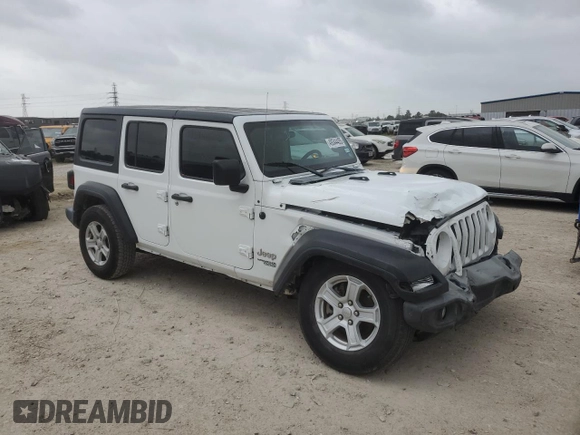 2020 Jeep Wrangler Unlimited Sport S with VIN 1C4HJXDG9LW311833, listed as a Copart auction lot 49344435 with 61,759 mi miles and Salvage title. Bid and sale history available at DreamBid. Image 4.