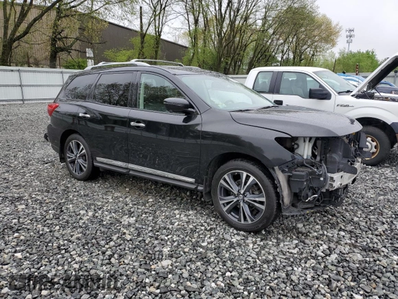 2018 Nissan Pathfinder SL z VIN 5N1DR2MM7JC664789, wystawiony jako Copart lot #55627295 z przebiegiem 95 165 mil mil oraz Szkoda całkowita • Salvage title. Historia ofert i sprzedaży dostępna na DreamBid. Obrazek 4.
