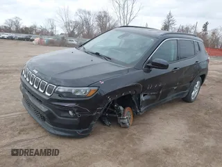 2022 Jeep Compass Latitude with VIN 3C4NJDBB6NT117925, listed as a IAAI auction lot 41779788 with 58,480 mi miles and . Bid and sale history available at DreamBid. Image 17.