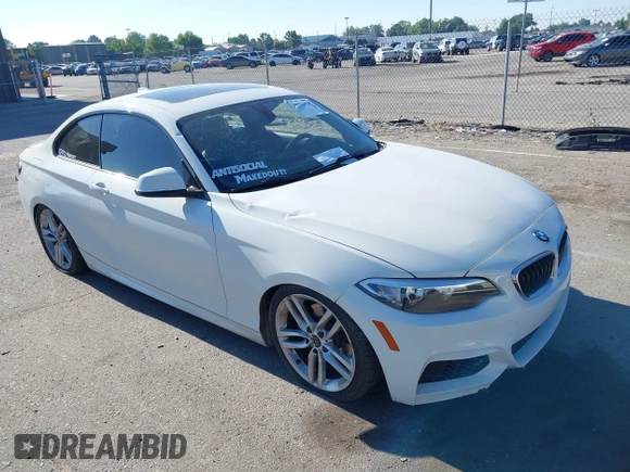 2016 BMW 2 Series 228i with VIN WBA1F5C53GV343757, listed as a IAAI auction lot 39804829 with 100,965 mi miles and . Bid and sale history available at DreamBid. Image 1.