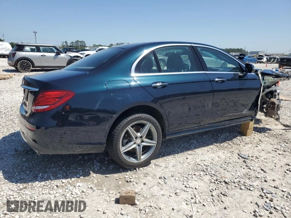 2017 Mercedes-Benz E with VIN WDDZF4JB0HA028891, listed as a Copart auction lot 51920465 with 81,156 mi miles and Salvage Title. Bid and sale history available at carsss.com. Image 3.