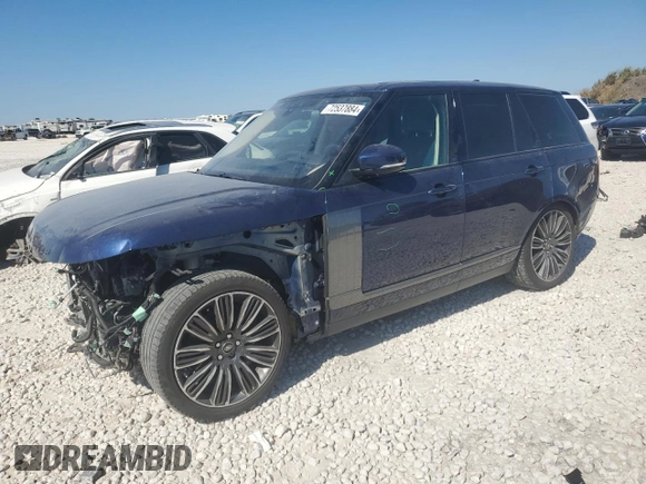 2022 Land Rover Range Rover Westminster z VIN SALGS2SE4NA472158, wystawiony jako Copart lot #72537884 z przebiegiem 41 343 mil mil oraz Szkoda całkowita • Salvage title. Historia ofert i sprzedaży dostępna na DreamBid. Obrazek 1.