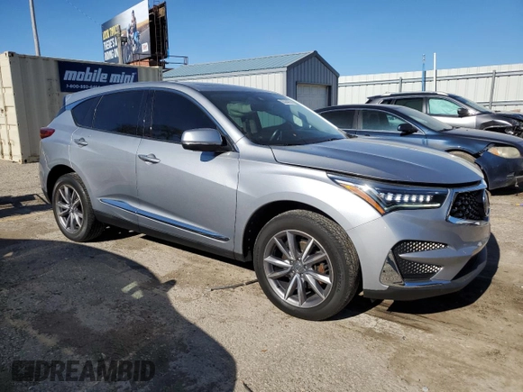 2021 Acura RDX w/Technology Package with VIN 5J8TC2H52ML004265, listed as a Copart auction lot 82030264 with 20,561 mi miles and Salvage Title. Bid and sale history available at carsss.com. Image 4.