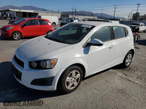 2014 Chevrolet Sonic LS with VIN 1G1JB6SHXE4192752, listed as a Copart auction lot 86846494 with 158,690 mi miles and Salvage title. Bid and sale history available at DreamBid. Image 1.