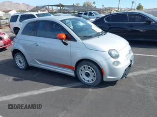 2014 FIAT 500e with VIN 3C3CFFGE7ET172881, listed as a IAAI auction lot 41610593 with 70,768 mi miles. Bid and sale history available at carsss.com. Image 1.