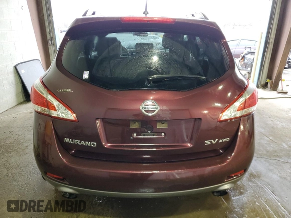 2013 Nissan Murano SV with VIN JN8AZ1MW4DW304888, listed as a Copart auction lot 44123955 with 134,020 mi miles and Salvage Title. Bid and sale history available at carsss.com. Image 6.