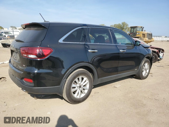 2019 Kia Sorento LX with VIN 5XYPGDA36KG574125, listed as a Copart auction lot 75682494 with 74,344 mi miles and Salvage Title. Bid and sale history available at DreamBid. Image 3.