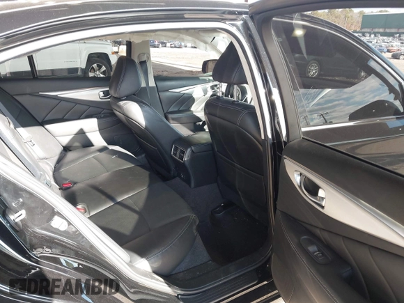 2023 Infiniti Q50 Luxe with VIN JN1EV7BR0PM542376, listed as a IAAI auction lot 41215300 with 25,792 mi miles and . Bid and sale history available at DreamBid. Image 8.