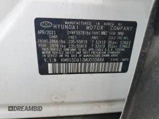 2021 Hyundai Santa Fe Hybrid Limited with VIN KM8S5DA13MU010444, listed as a Copart auction lot 79725034 with 43,578 mi miles and Salvage Title. Bid and sale history available at carsss.com. Image 15.