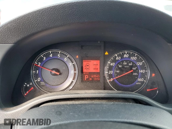 2008 Infiniti G35 Journey with VIN JNKBV61E48M206514, listed as a Copart auction lot 74599734 with 169,945 mi miles and Salvage Title. Bid and sale history available at DreamBid. Image 9.