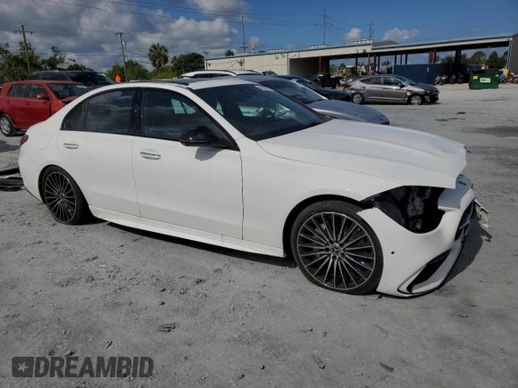 2023 Mercedes-Benz C 300 z VIN W1KAF4GB5PR143765, wystawiony jako Copart lot #56365395 z przebiegiem 5 943 mil mil oraz Szkoda całkowita • Salvage title. Historia ofert i sprzedaży dostępna na DreamBid. Obrazek 4.