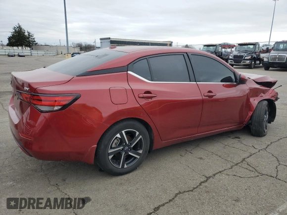 2024 Nissan Sentra SV with VIN 3N1AB8CV4RY320495, listed as a Copart auction lot 49166945 with 10,668 mi miles and Clean Title. Bid and sale history available at DreamBid. Image 3.