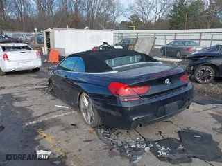 2012 BMW 6 Series 640i with VIN WBALW7C52CC618691, listed as a IAAI auction lot 41305802 with 1 mi miles. Bid and sale history available at carsss.com. Image 3.