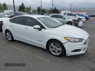 2018 Ford Fusion Hybrid SE with VIN 3FA6P0LU3JR249047, listed as a IAAI auction lot 42058838 with 115,105 mi miles. Bid and sale history available at carsss.com. Image 1.