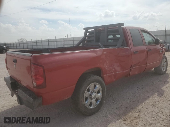 2007 Dodge Ram 2500 SLT with VIN 3D7KR28A07G826219, listed as a Copart auction lot 50752995 with 0 mi miles and Salvage Title. Bid and sale history available at carsss.com. Image 3.