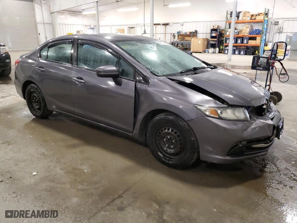 2015 Honda Civic Sedan LX with VIN 19XFB2F53FE118790, listed as a Copart auction lot 46921465 with 284,965 mi miles and Salvage Title. Bid and sale history available at carsss.com. Image 4.