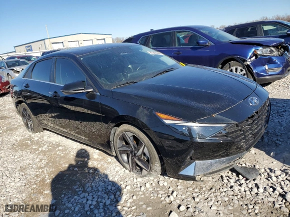 2021 Hyundai Elantra Hybrid Limited with VIN KMHLN4AJ5MU006108, listed as a Copart auction lot 82305844 with 67,757 mi miles and Non Repairable. Bid and sale history available at carsss.com. Image 4.