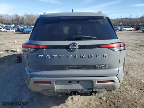 2023 Nissan Pathfinder Platinum with VIN 5N1DR3DK3PC202193, listed as a Copart auction lot 45381875 with 35,785 mi miles and Salvage Title. Bid and sale history available at carsss.com. Image 6.