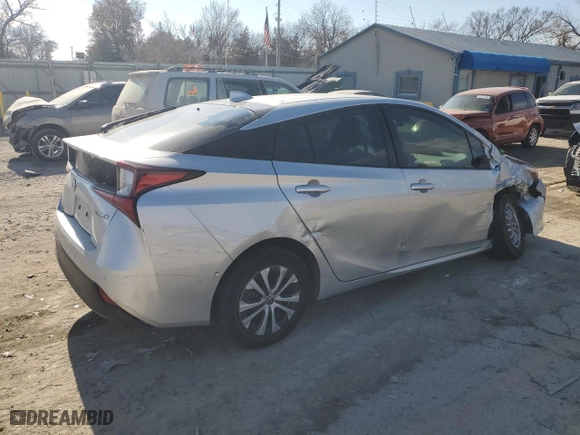 2022 Toyota Prius LE with VIN JTDL9MFU4N3034792, listed as a Copart auction lot 83375114 with 46,520 mi miles and Salvage Title. Bid and sale history available at carsss.com. Image 3.