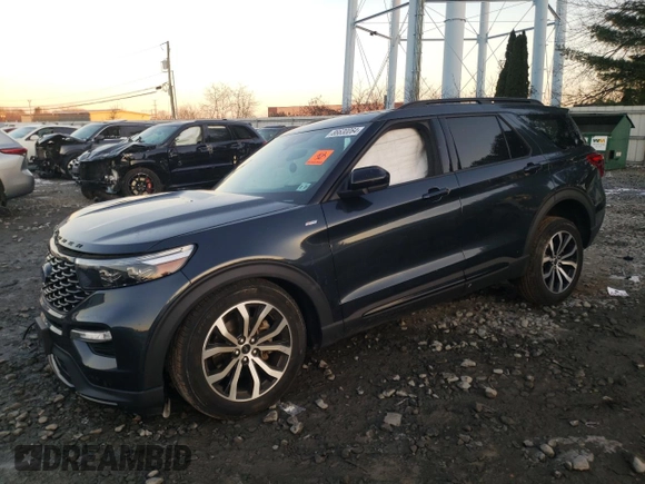 2022 Ford Explorer ST-Line with VIN 1FMSK8KH9NGB05344, listed as a Copart auction lot 86630064 with 25,775 mi miles and Salvage Title. Bid and sale history available at carsss.com. Image 1.