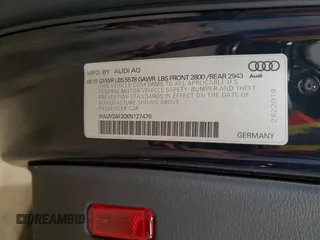 2019 Audi A7 Prestige with VIN WAUV2AF20KN127476, listed as a Copart auction lot 77875334 with 40,167 mi miles and Salvage Title. Bid and sale history available at carsss.com. Image 14.