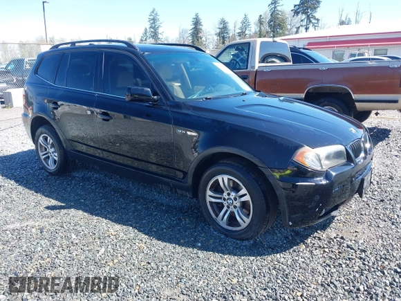 2006 BMW X3 3.0i with VIN WBXPA93436WD28572, listed as a IAAI auction lot 41960342 with 193,340 mi miles and . Bid and sale history available at DreamBid. Image 1.