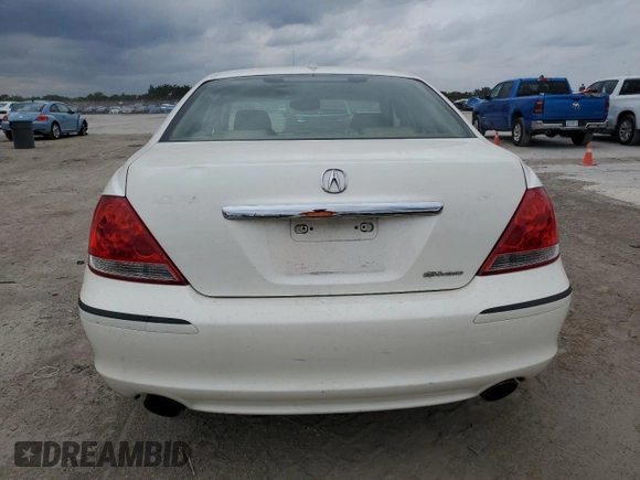 2008 Acura RL with VIN JH4KB16578C000162, listed as a Copart auction lot 44199465 with 209,128 mi miles and Salvage Title. Bid and sale history available at DreamBid. Image 6.