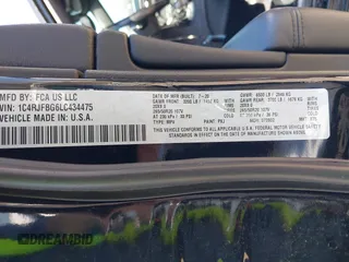 2020 Jeep Grand Cherokee Limited with VIN 1C4RJFBG6LC434475, listed as a IAAI auction lot 41810424 with 116,959 mi miles and . Bid and sale history available at DreamBid. Image 9.
