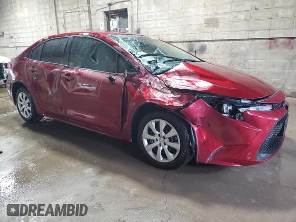 2022 Toyota Corolla LE with VIN 5YFEPMAE5NP314128, listed as a Copart auction lot 53477825 with 13,125 mi miles and Salvage Title. Bid and sale history available at DreamBid. Image 4.