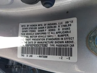 2013 Honda Civic EX with VIN 19XFB2F83DE270382, listed as a IAAI auction lot 42251659 with 186,234 mi miles and . Bid and sale history available at DreamBid. Image 9.