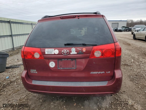 2009 Toyota Sienna CE with VIN 5TDZK23C79S268511, listed as a Copart auction lot 51369635 with 223,791 mi miles and Clean Title. Bid and sale history available at carsss.com. Image 6.