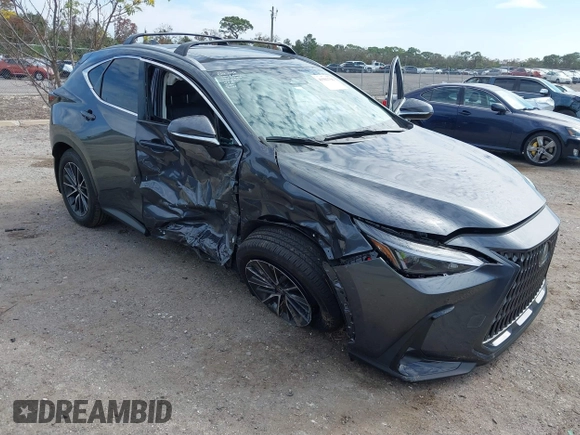 2025 Lexus NX with VIN 2T2GDCAZ1SC023969, listed as a IAAI auction lot 41502796 with 747 mi miles. Bid and sale history available at carsss.com. Image 1.
