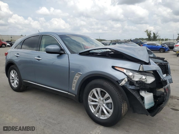 2017 Infiniti QX70 with VIN JN8CS1MU2HM142756, listed as a Copart auction lot 65471743 with 95,591 mi miles. Bid and sale history available at carsss.com. Image 4.