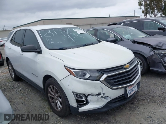 2019 Chevrolet Equinox LS with VIN 2GNAXHEV8K6108399, listed as a IAAI auction lot 42084167 with 72,385 mi miles and . Bid and sale history available at carsss.com. Image 1.