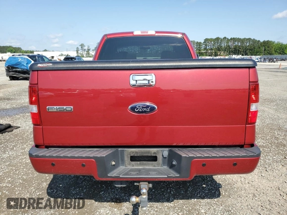 2008 Ford F-150 XLT with VIN 1FTPW12V18KE25514, listed as a Copart auction lot 57871485 with 248,915 mi miles and Salvage title. Bid and sale history available at DreamBid. Image 6.