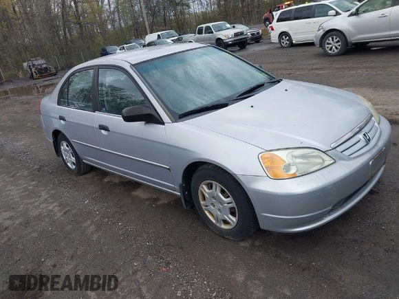 2001 Honda Civic LX with VIN 1HGES16581L043706, listed as a IAAI auction lot 42045657 with 149,285 mi miles. Bid and sale history available at carsss.com. Image 1.