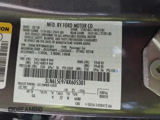 2019 Lincoln MKZ Reserve II с VIN 3LN6L5E97KR605301, выставлен на аукционе IAAI как лот 41818799 с пробегом 50 247 миль миль и . История ставок и продаж доступна на DreamBid. Изображение 9.