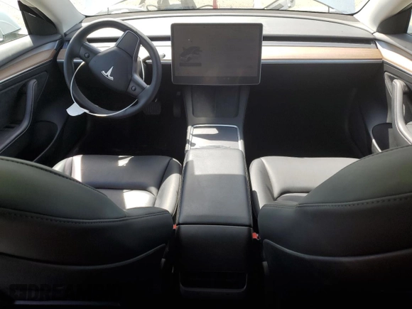 2023 Tesla Model 3 with VIN 5YJ3E1EA0PF623233, listed as a Copart auction lot 55781355 with 26,301 mi miles and Salvage title. Bid and sale history available at DreamBid. Image 8.