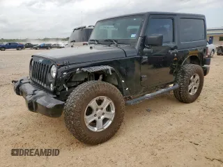 2016 Jeep Wrangler Black Bear with VIN 1C4AJWAG6GL332985, listed as a Copart auction lot 55244945 with 76,661 mi miles and Salvage title. Bid and sale history available at DreamBid. Image 1.