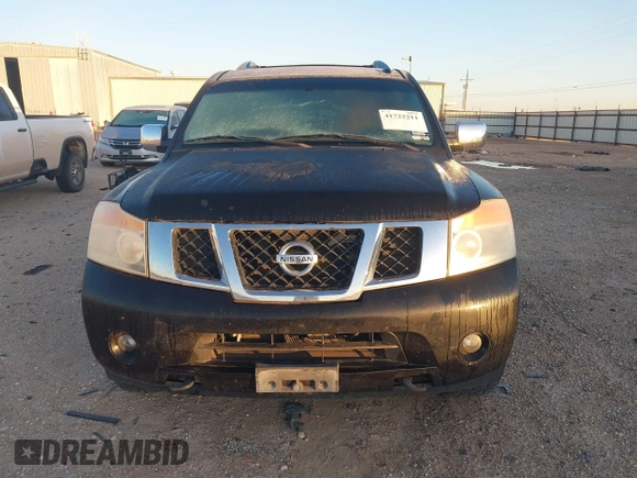 2011 Nissan Armada SV with VIN 5N1BA0ND4BN624127, listed as a IAAI auction lot 41722211 with 177,286 mi miles and . Bid and sale history available at DreamBid. Image 12.