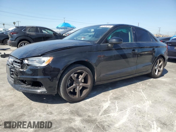 2015 Audi A3 1.8T Premium with VIN WAUACGFF7F1039653, listed as a Copart auction lot 52120215 with 106,666 mi miles and Salvage Title. Bid and sale history available at carsss.com. Image 1.